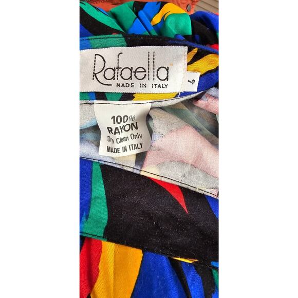 VTG Rafaella ULTIMATE 80s Suit Top Skirt WILD Bright Colors Made in Italy‎ SMALL - Picture 6 of 6